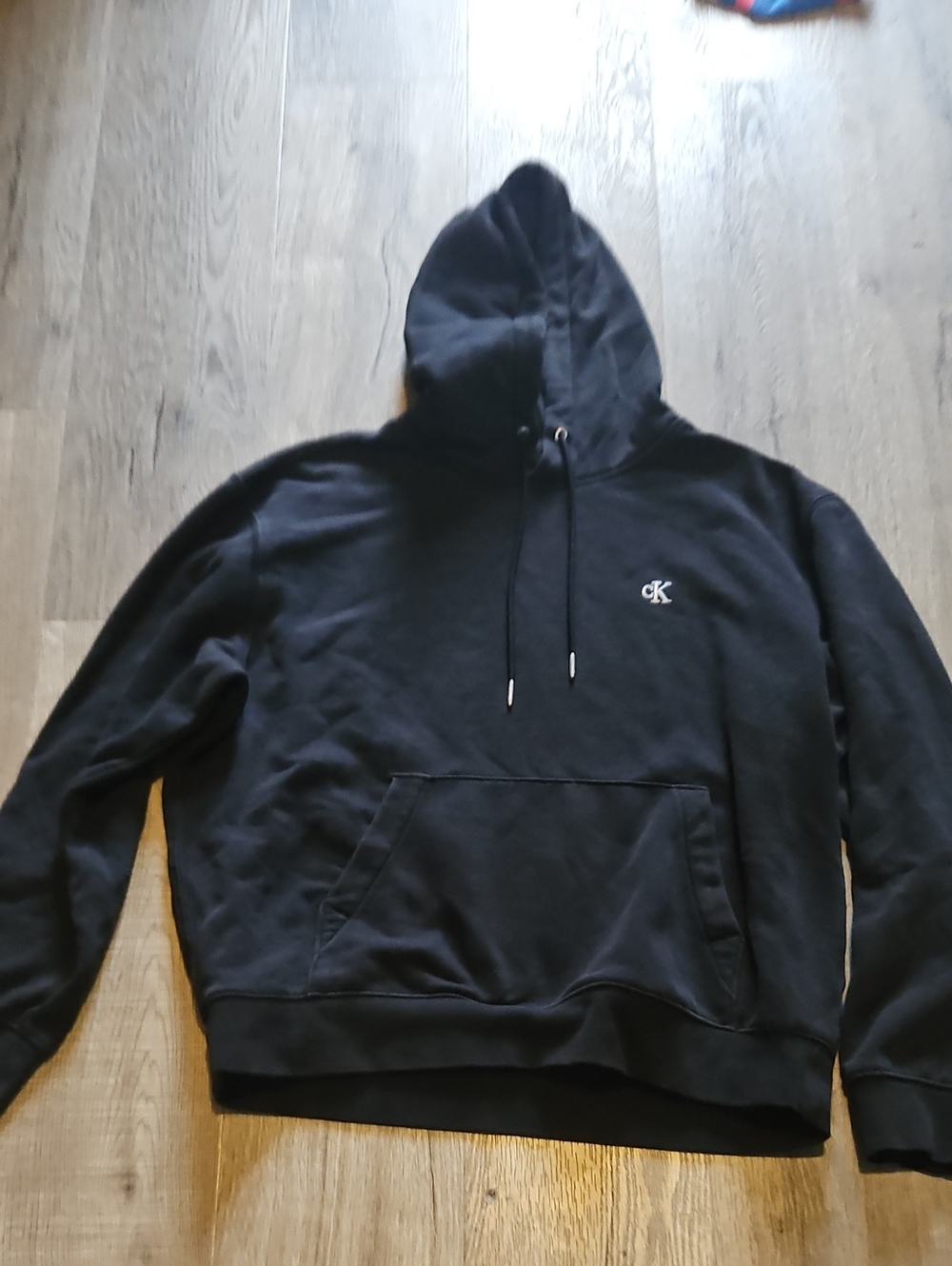 Calvin Klein Black  Hooded Pullover with CK Logo
